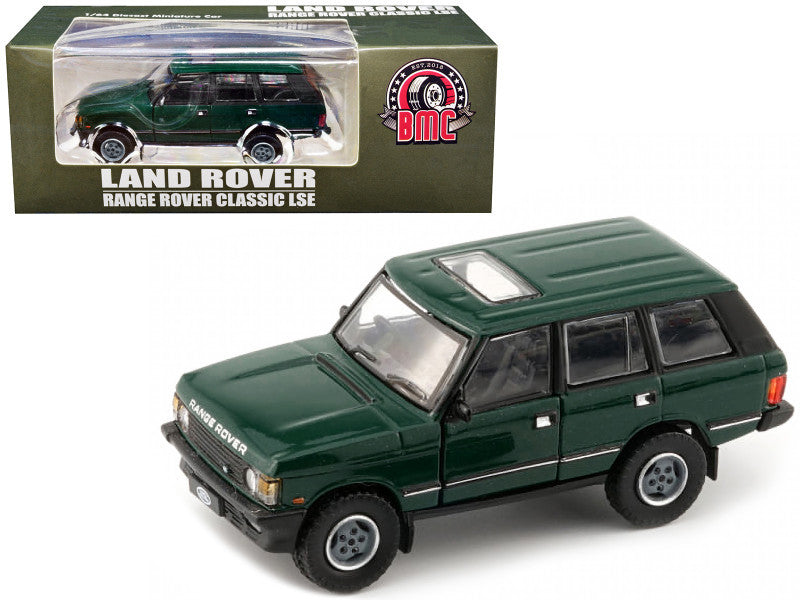 Land Rover Range Classic LSE RHD (Right Hand Drive) Green with Sunroof with Extra Wheels 1/64 Diecast Model Car by BM Creations