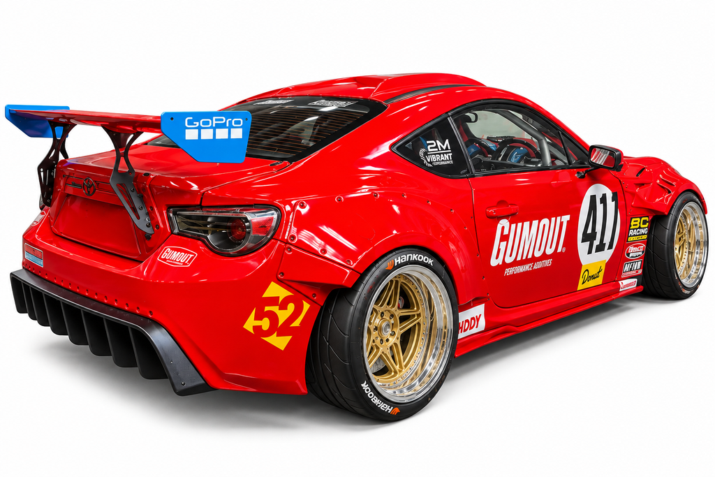 1:18 Gumout 411 Donut Toyota GT86 Super Modificato & Ferrari engine Diecast