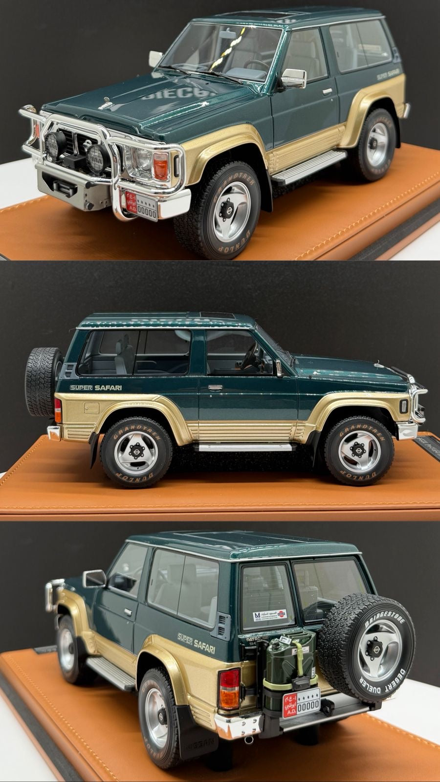 Nissan PATROL Y60 1994 Dark Green / Gold by Old School Models - Limited 70 pcs 1/18
