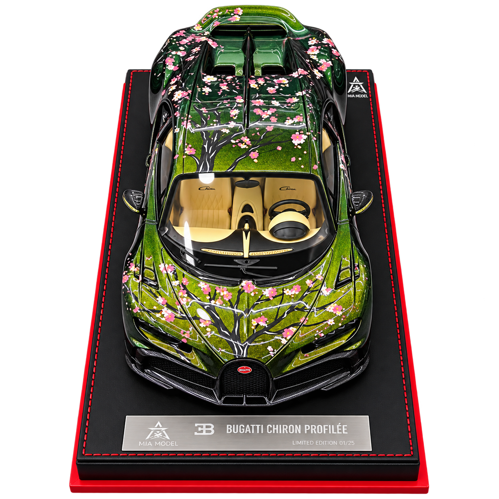BBA Bugatti 2022 Chiron Profilee Sakura Gradient Green 1:18 – Collectible Resin Model