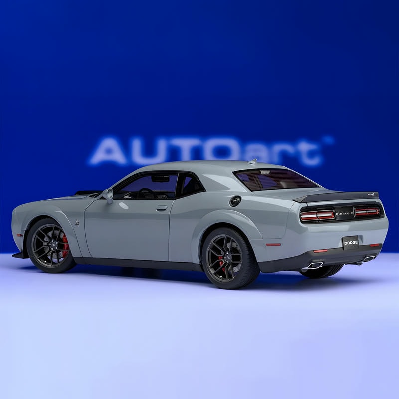 Dodge Challenger R/T wide body Grey diecast car model Autoart 1/18