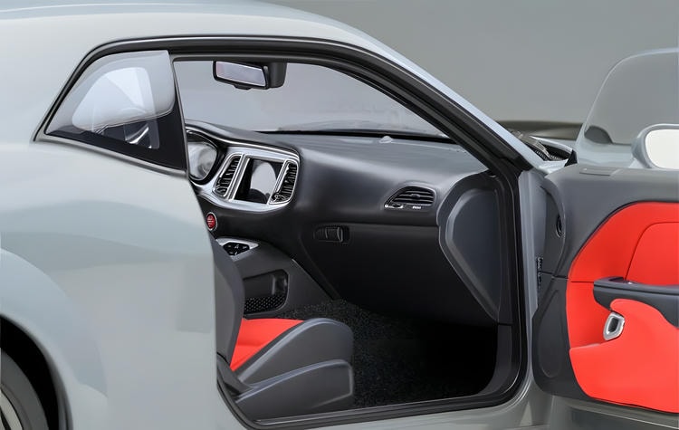 Dodge Challenger R/T wide body Grey diecast car model Autoart 1/18