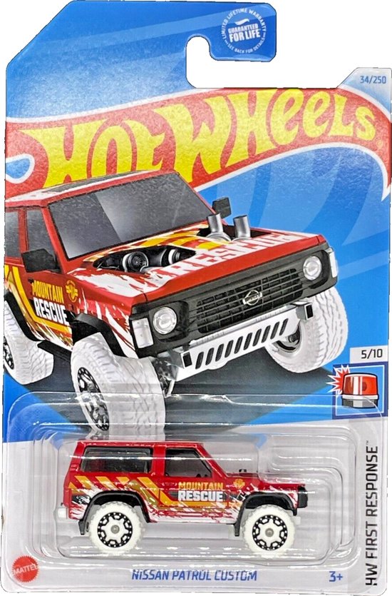 HOT WHEELS NISSAN PATROL CUSTOM ROUGE/BLANC 34/250 1:64  2024
