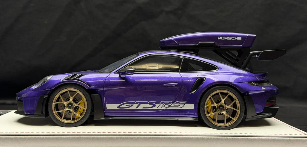 Porsche 911 GT3 RS w/ Roof Rack (Purple/ White) [IVY Model] 1:18 scale