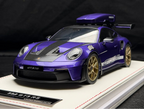 Porsche 911 GT3 RS w/ Roof Rack (Purple/ White) [IVY Model] 1:18 scale