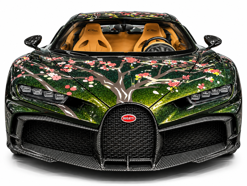 BBA Bugatti 2022 Chiron Profilee Sakura Gradient Green 1:18 – Collectible Resin Model