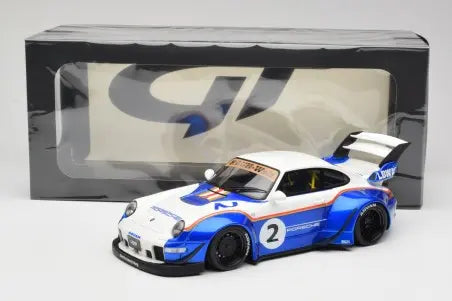 Porsche 911 993 RWB X Liberty Walk White Blue GT Spirit 1/18