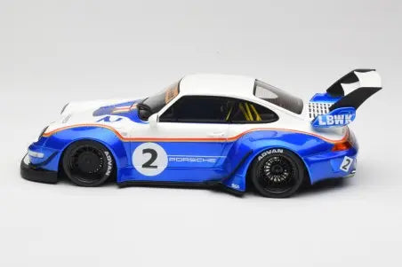 Porsche 911 993 RWB X Liberty Walk White Blue GT Spirit 1/18