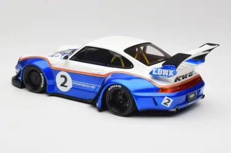 Porsche 911 993 RWB X Liberty Walk White Blue GT Spirit 1/18