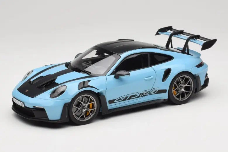 Porsche 911 992 GT3 RS Weissach Pack Gulf Blue Norev 1/18