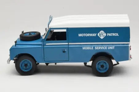Land Rover Series III 109 Soft Top Motorway Patrol Blue Eagles Race 1:18