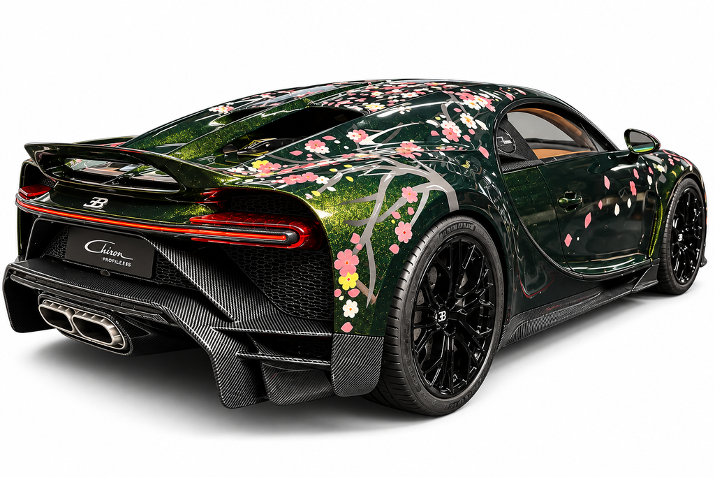 BBA Bugatti 2022 Chiron Profilee Sakura Gradient Green 1:18 – Collectible Resin Model