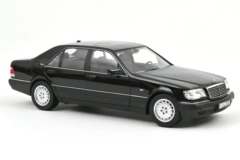 Preorder Mercedes S-Class W140 S600 Obsidian Black Metallic Norev 1:18