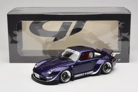 Porsche 911 993 RWB Army Girl Purple GT Spirit 1/18