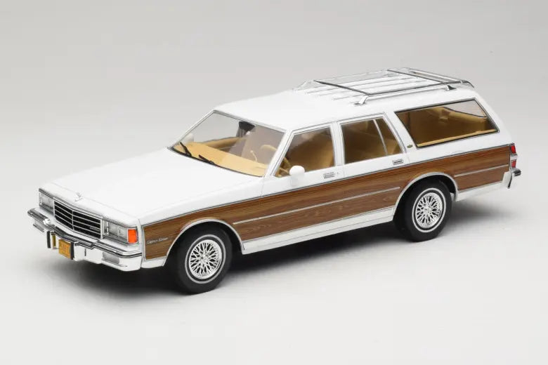 Preorder Chevrolet Caprice Estate Wagon White MCG 1/18