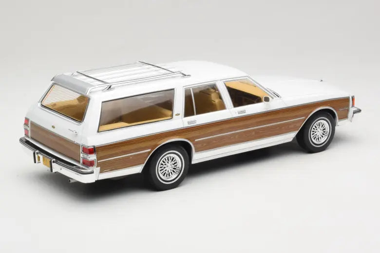 Preorder Chevrolet Caprice Estate Wagon White MCG 1/18