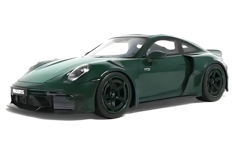 Preorder Porsche 911 992 Turbo S Brabus 900 Rocket R Mean Green GT Spirit 1/18