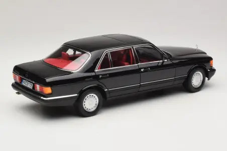 Preorder Mercedes 560 SEL W126 Black with Red Interior Norev 1/18