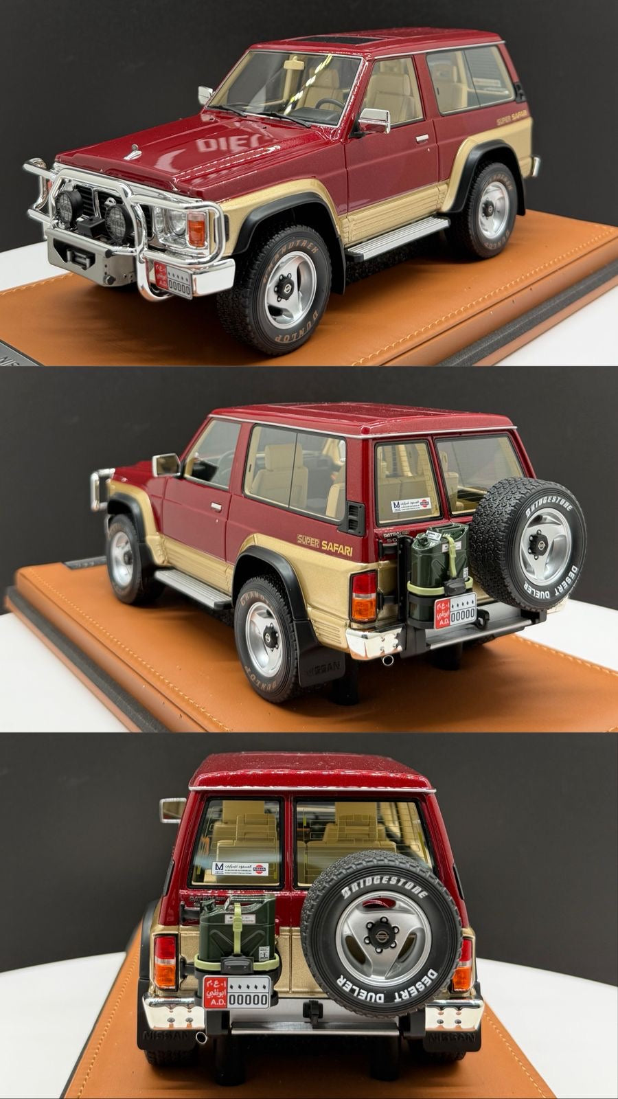 Nissan PATROL Y60 1994 Dark Red / Gold by Old School Models (1/18 Resin)- Limited 70 pcs