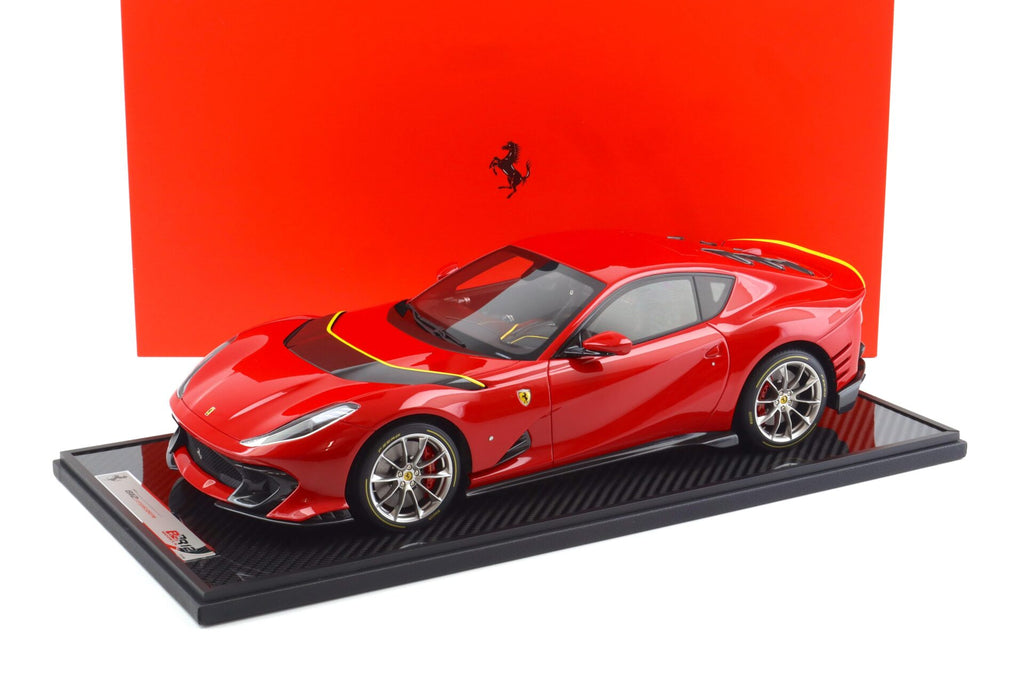 1:12 BBR Ferrari 812 Competizione Rosso Corsa 322 red/ yellow details – Limited 100 pcs.