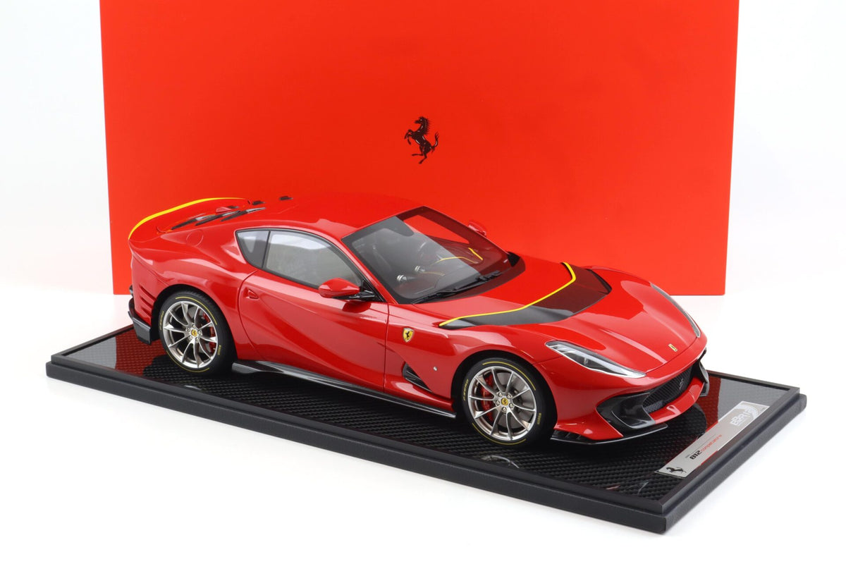 1:12 BBR Ferrari 812 Competizione Rosso Corsa 322 red/ yellow details – Limited 100 pcs.