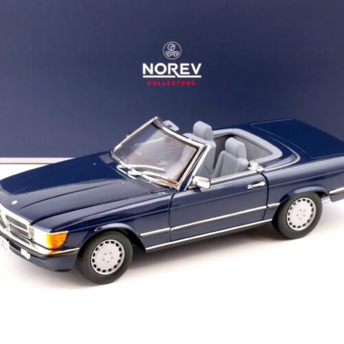 Mercedes 300 SL Cabriolet with Top 1986 dark blue 1:18 Norev