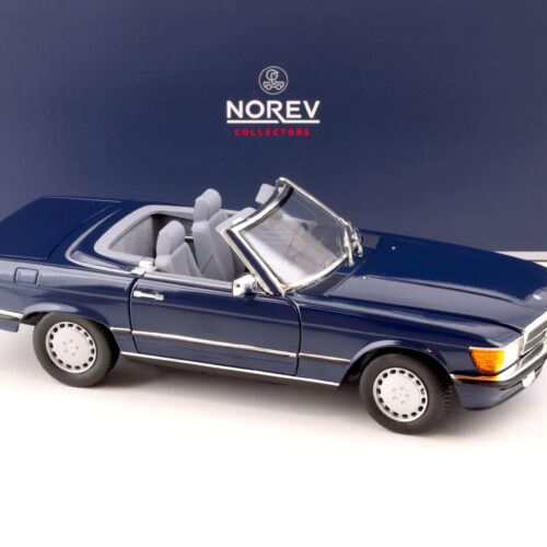 Mercedes 300 SL Cabriolet with Top 1986 dark blue 1:18 Norev