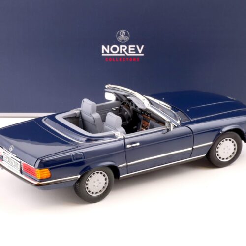 Mercedes 300 SL Cabriolet with Top 1986 dark blue 1:18 Norev
