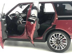 1/18 LCD 2020 Land Rover Range 4th Generation (2013-Present) (Red & Black) Diecast Car Model
