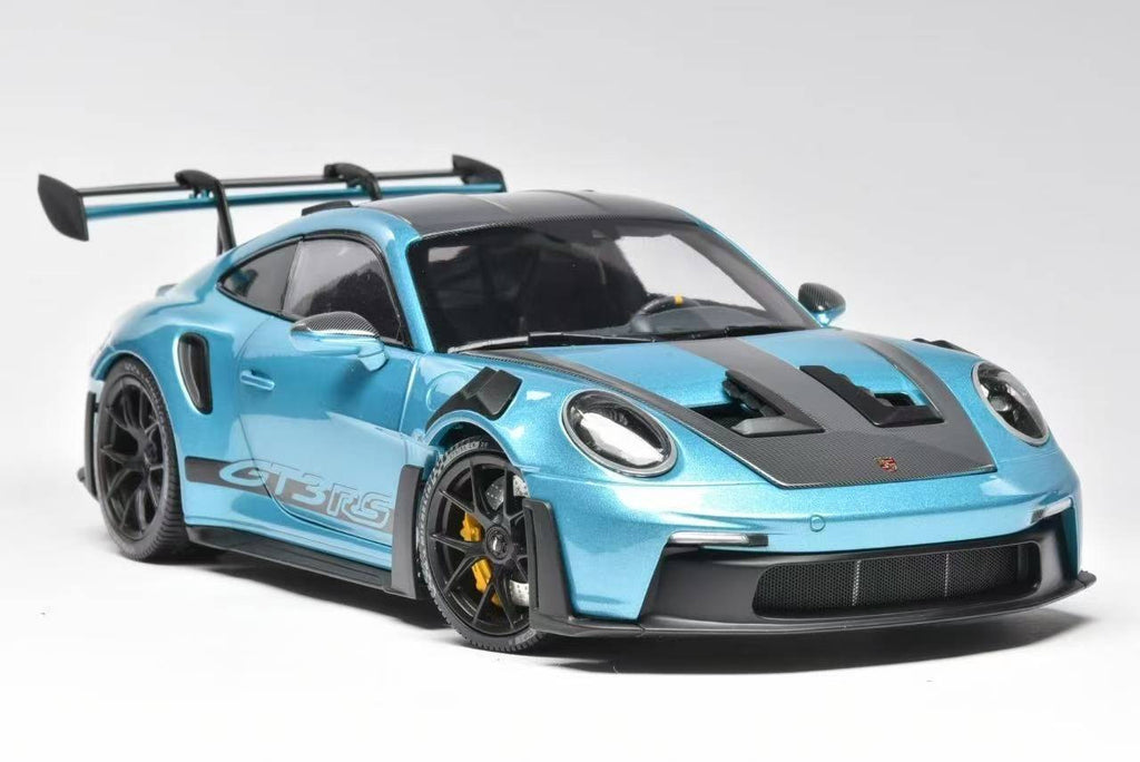 Porsche 911 (992) GT3 RS (Ipanema Metallic Blue) Diecast Car Model Exclusive Limited 300 Pieces 1/18 Minichamps