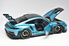 Porsche 911 (992) GT3 RS (Ipanema Metallic Blue) Diecast Car Model Exclusive Limited 300 Pieces 1/18 Minichamps