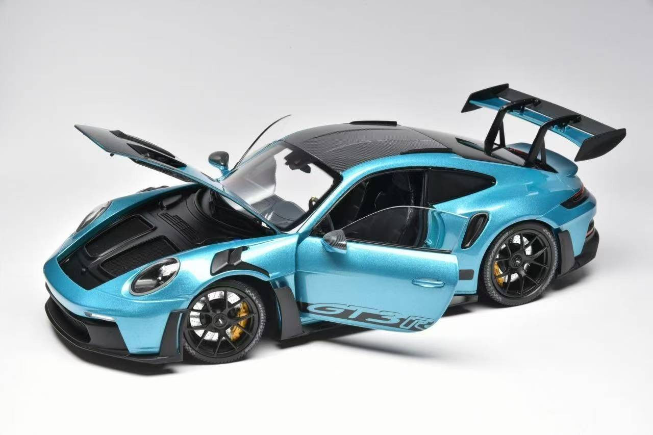 Porsche 911 (992) GT3 RS (Ipanema Metallic Blue) Diecast Car Model Exclusive Limited 300 Pieces 1/18 Minichamps