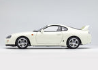 LCD MODELS TOYOTA SUPRA A80 WHITE SCALE 1/18 . LIFT MODEL AND KEYCHAIN INCLUDED