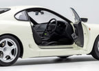 LCD MODELS TOYOTA SUPRA A80 WHITE SCALE 1/18 . LIFT MODEL AND KEYCHAIN INCLUDED
