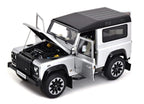 LAND ROVER DEFENDER 90 WORKS V8 70TH EDITION SILVER 1/18