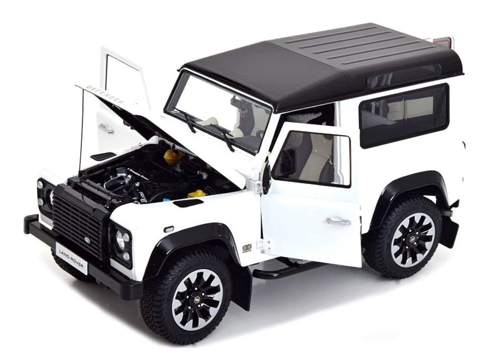 LAND ROVER DEFENDER 90 WORKS V8 70TH EDITION WHITE  1/18