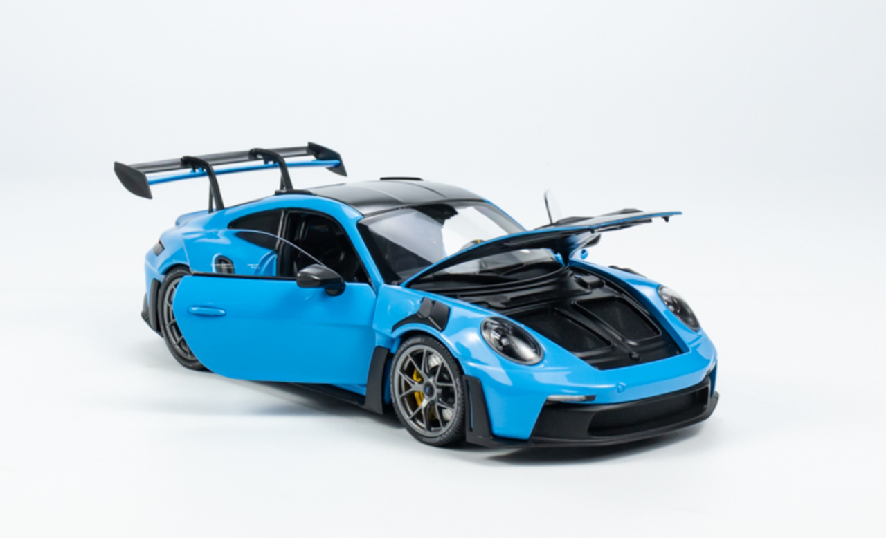 Porsche 911 (992) GT3 RS  2024 Weissach Package (Blue with Dark Silver Wheels) 1/18