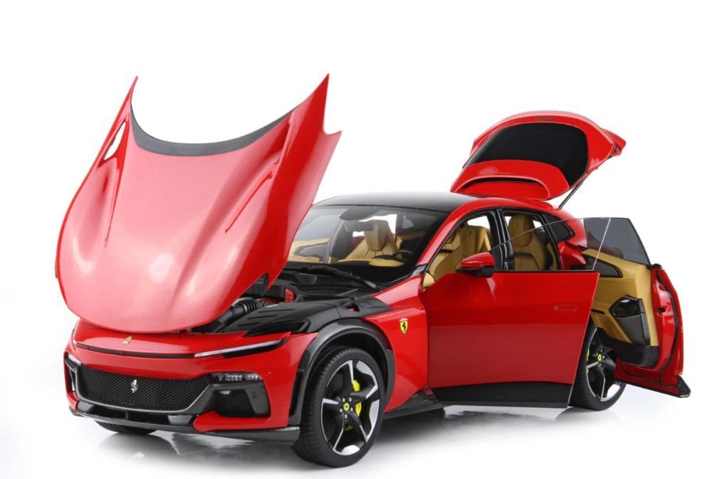 Ferrari Purosangue with Panoramic Roof (Rosso Corsa Red) 1/18