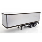 Road Kings RK180168 - 2 axle Semi Box Trailer Silver / Black - Scale 1:18