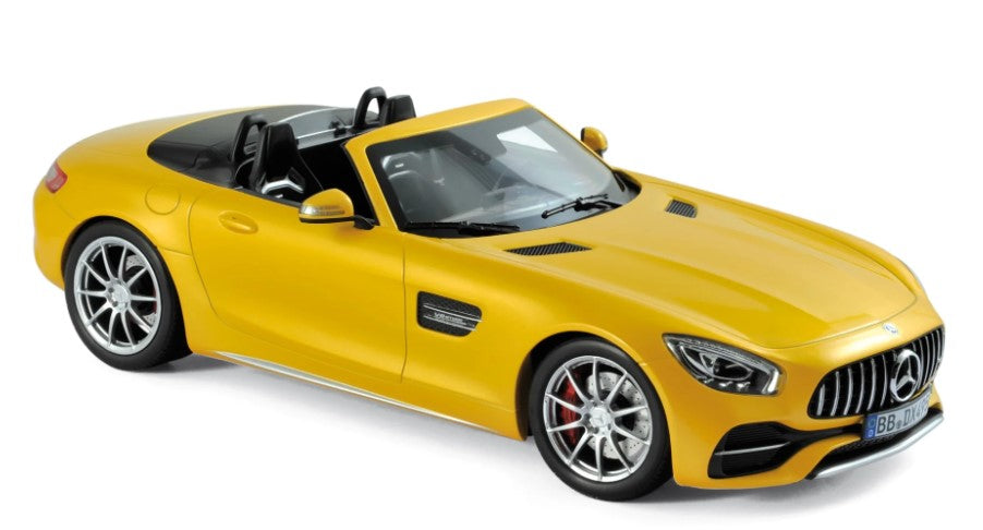Mercedes AMG GT C Roadster Yellow Metallic 1/18 Diecast Model Car by Norev 2017