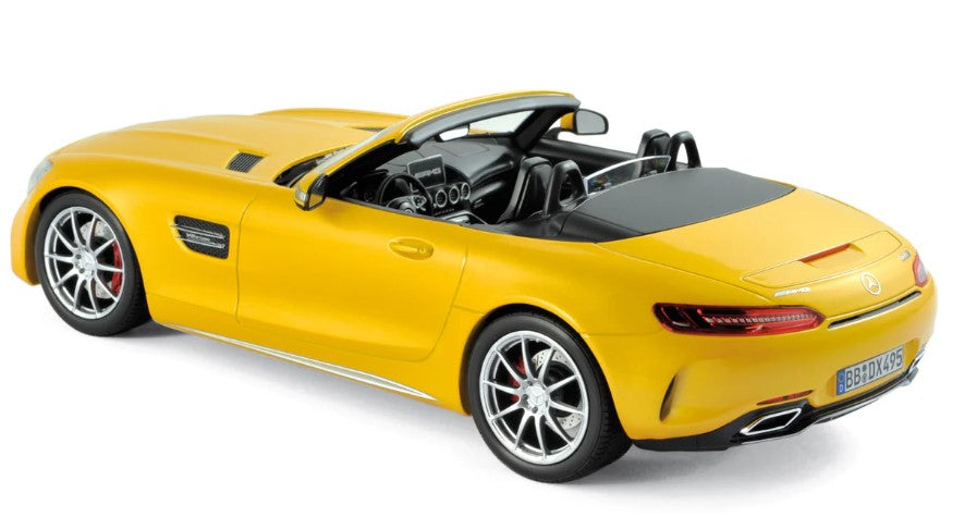Mercedes AMG GT C Roadster Yellow Metallic 1/18 Diecast Model Car by Norev 2017