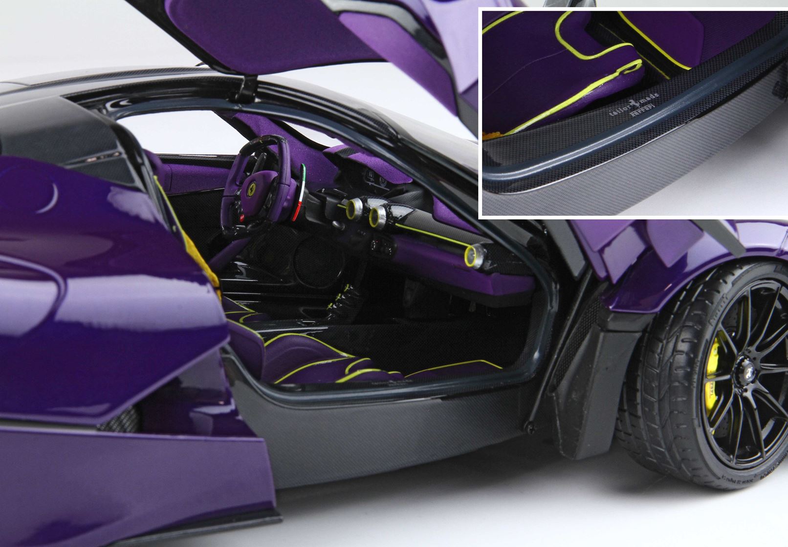 Ferrari LaFerrari 2012 open diecast - SPECIAL PACK Purple Dubai- Viola Vio tailor made