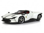 Ferrari Daytona SP3 Icona Spider BBR Models 1/18 P18214B Metallic Matt Italia White with display case