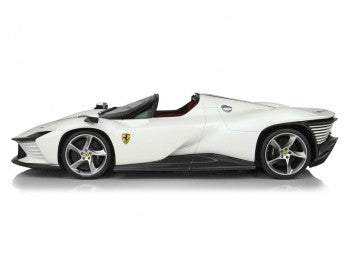Ferrari Daytona SP3 Icona Spider BBR Models 1/18 P18214B Metallic Matt Italia White with display case