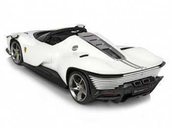 Ferrari Daytona SP3 Icona Spider BBR Models 1/18 P18214B Metallic Matt Italia White with display case