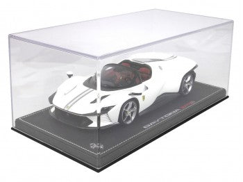 Ferrari Daytona SP3 Icona Spider BBR Models 1/18 P18214B Metallic Matt Italia White with display case