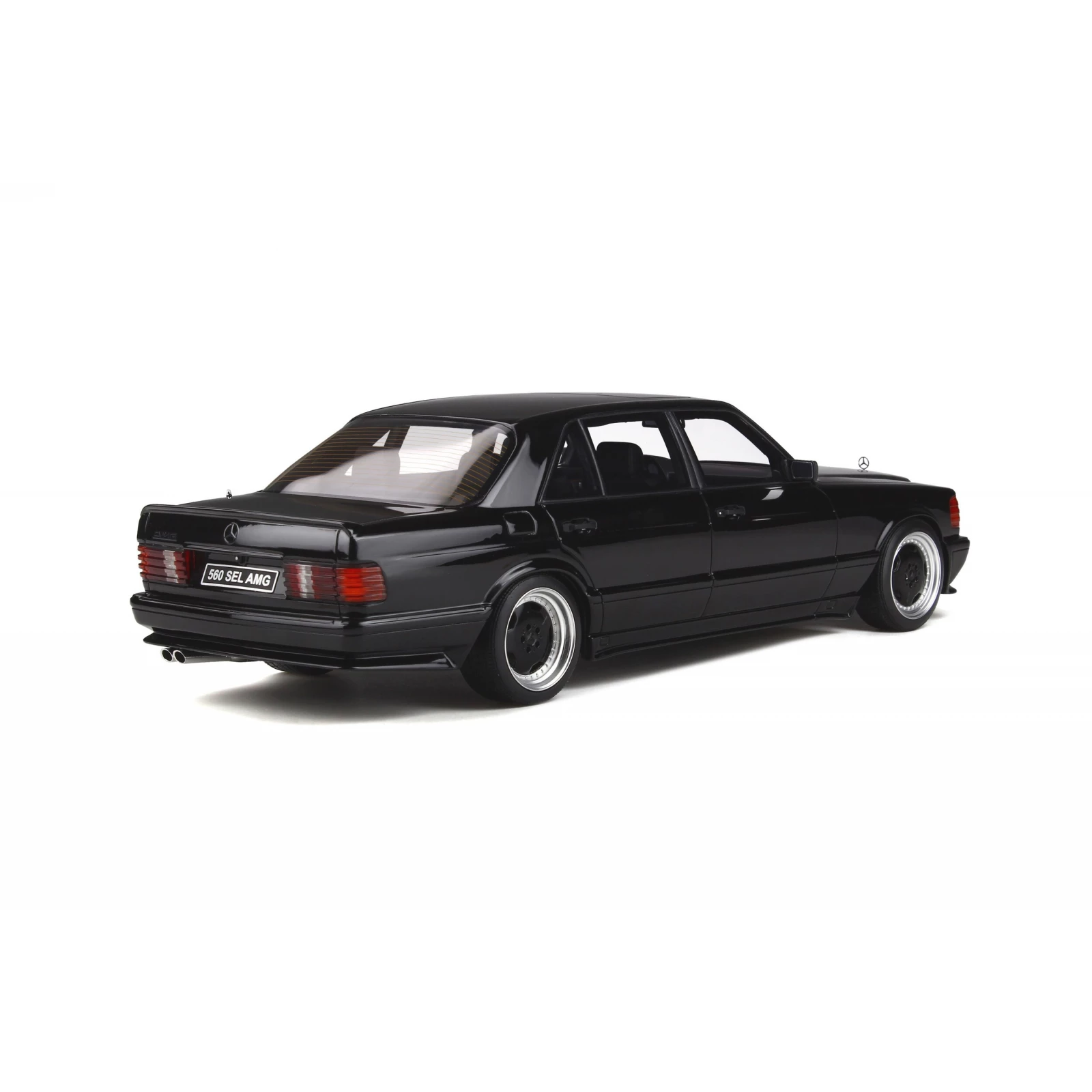 Mercedes-Benz 560 (W126) 6.0 SEL AMG Obsidian Black Metallic 1989 1/18