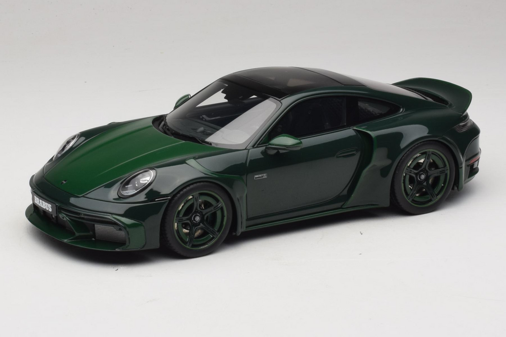Porsche 911 992 Turbo S Brabus 900 Rocket R Mean Green GT Spirit 1/18