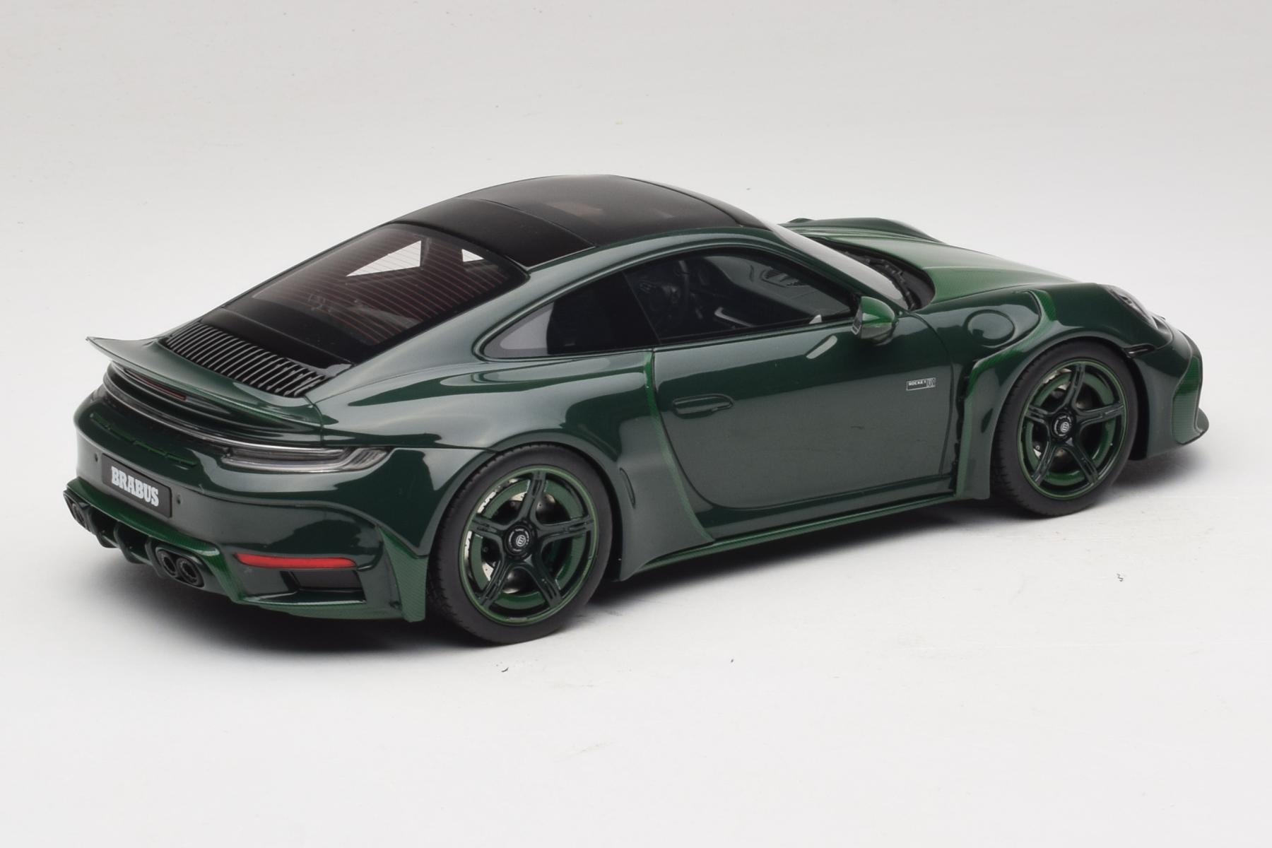Porsche 911 992 Turbo S Brabus 900 Rocket R Mean Green GT Spirit 1/18