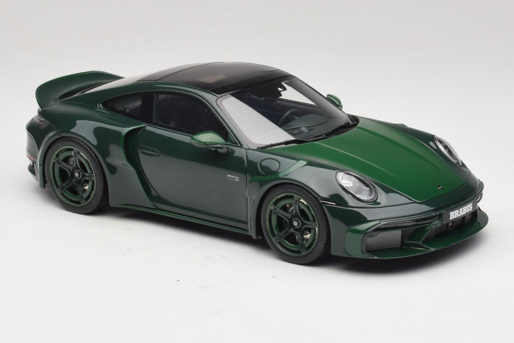 Porsche 911 992 Turbo S Brabus 900 Rocket R Mean Green GT Spirit 1/18